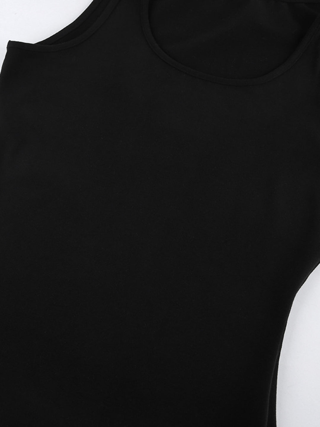 Ruffled tiered hem scoop neck tank top