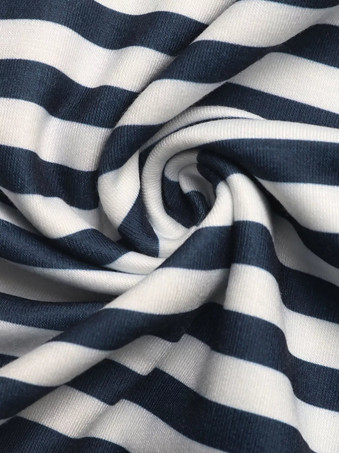Striped off-shoulder sweatshirt with ribbon tie