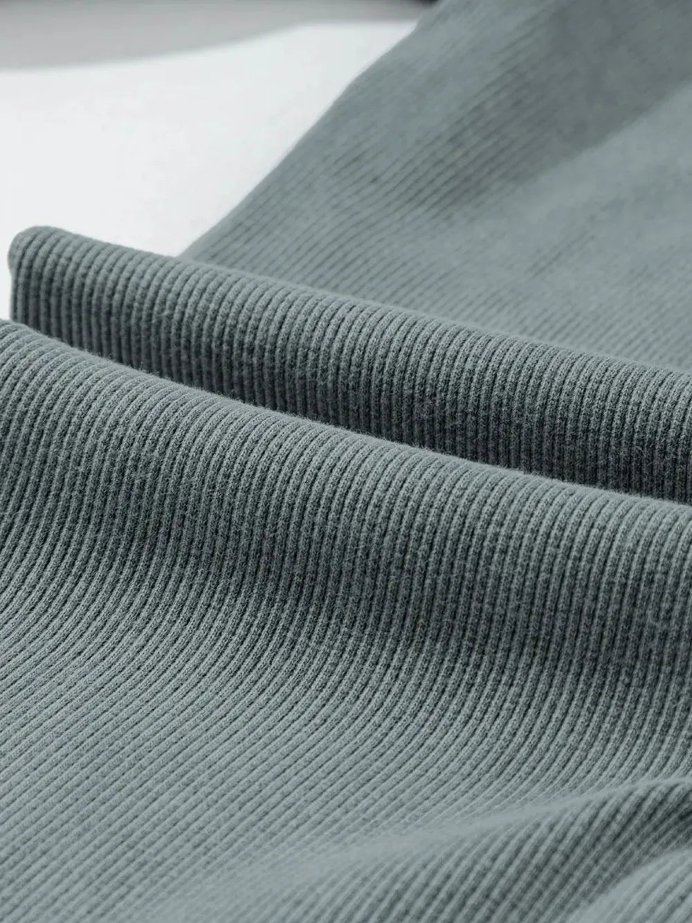Ribbed cotton leggings with elastic waistband