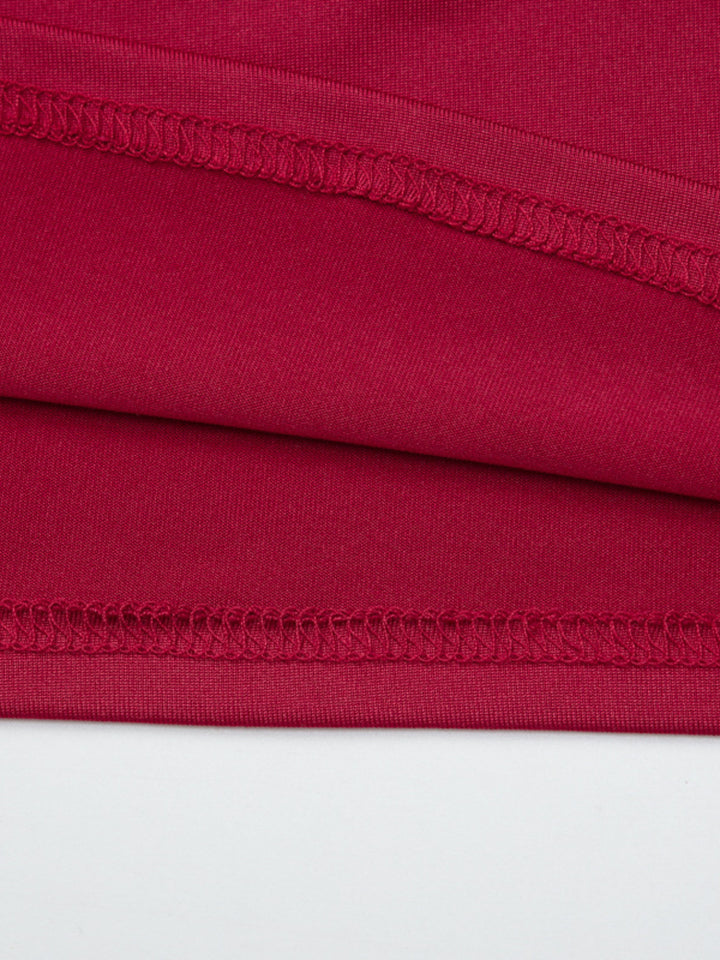 One-shoulder button-trim fitted crop top