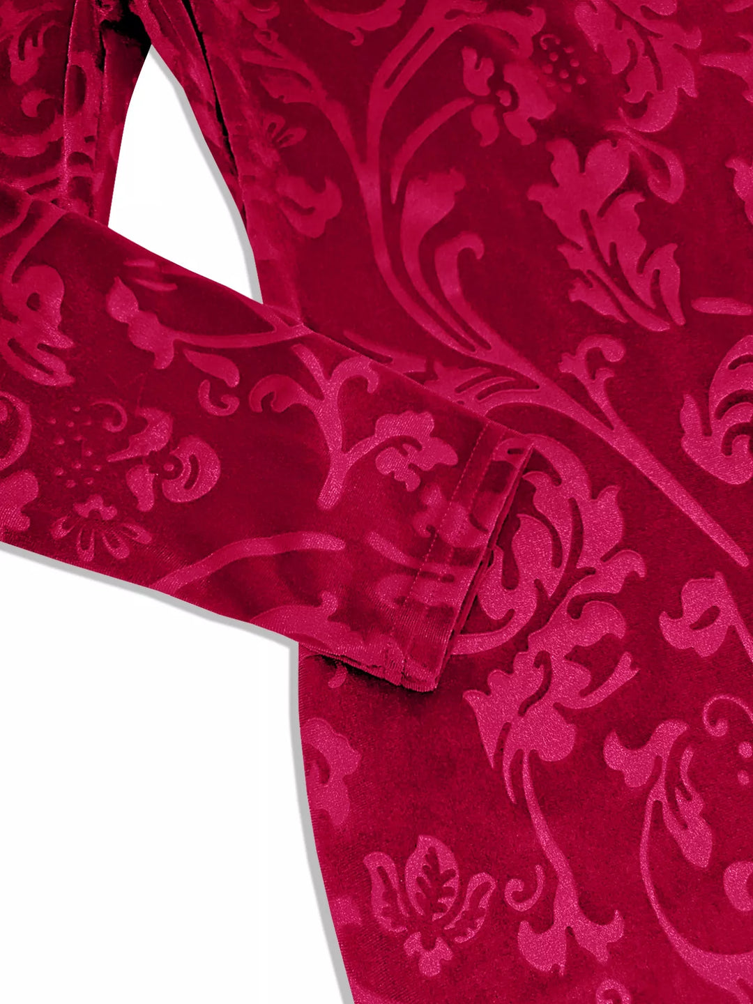 Burnout velvet floral long sleeve bodycon mini dress