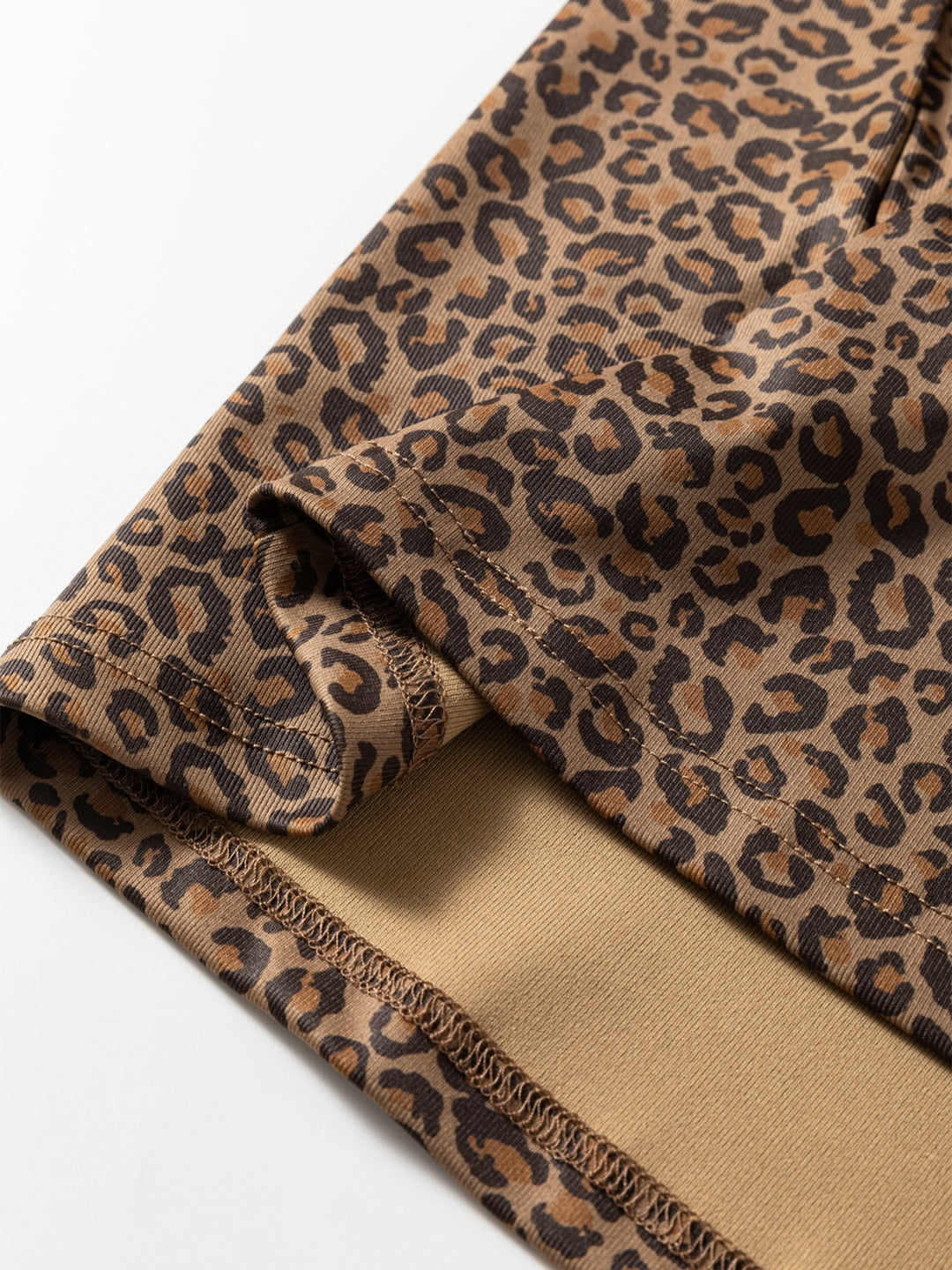 Leopard print short sleeve relaxed crew tee
