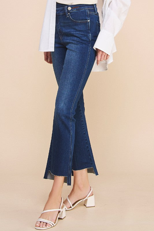 CROSSOVER STEP HEM CROP BOOT