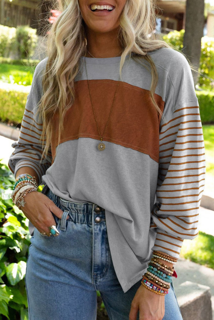 Montego Colorblock Bishop Sleeve Top