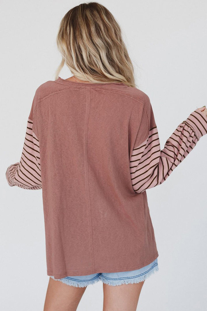 Montego Colorblock Bishop Sleeve Top