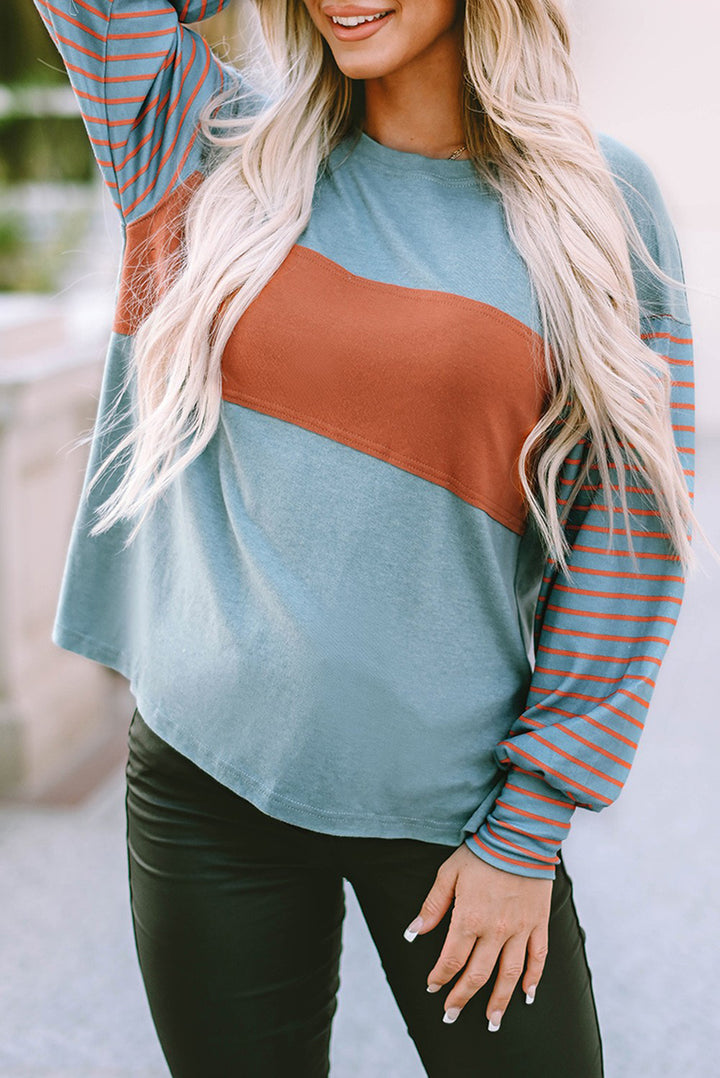 Montego Colorblock Bishop Sleeve Top