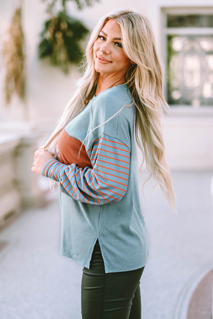 Montego Colorblock Bishop Sleeve Top