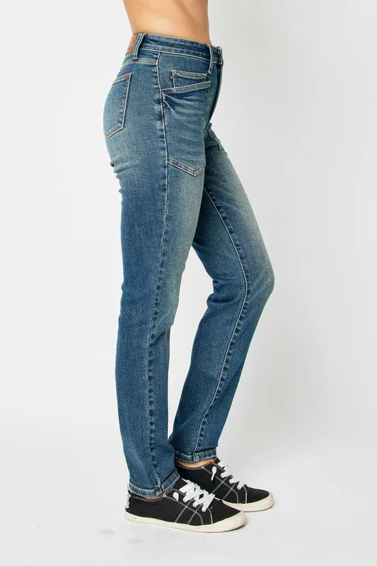 Judy Blue high-waist skinny jeans with patch pockets