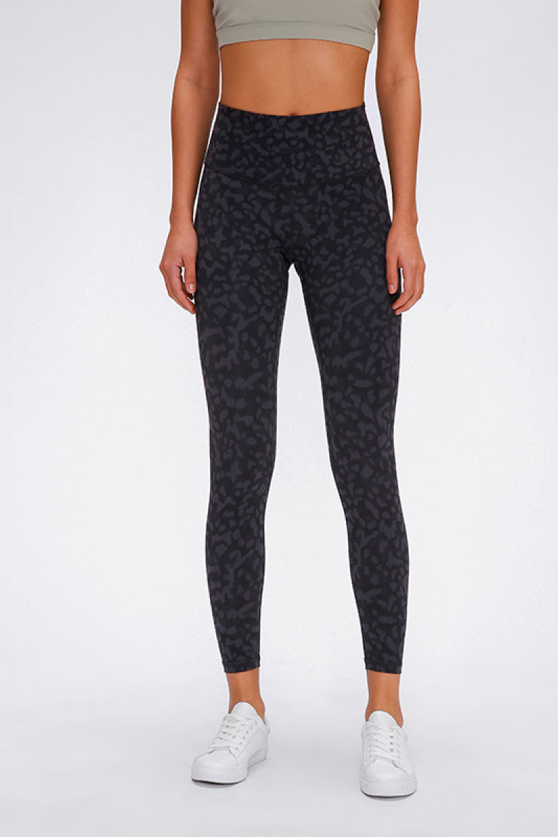 Leopard Wide seamless waistband high-rise sports leggings