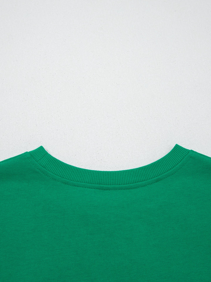 Mixed-width stripe crew neck cap sleeve top