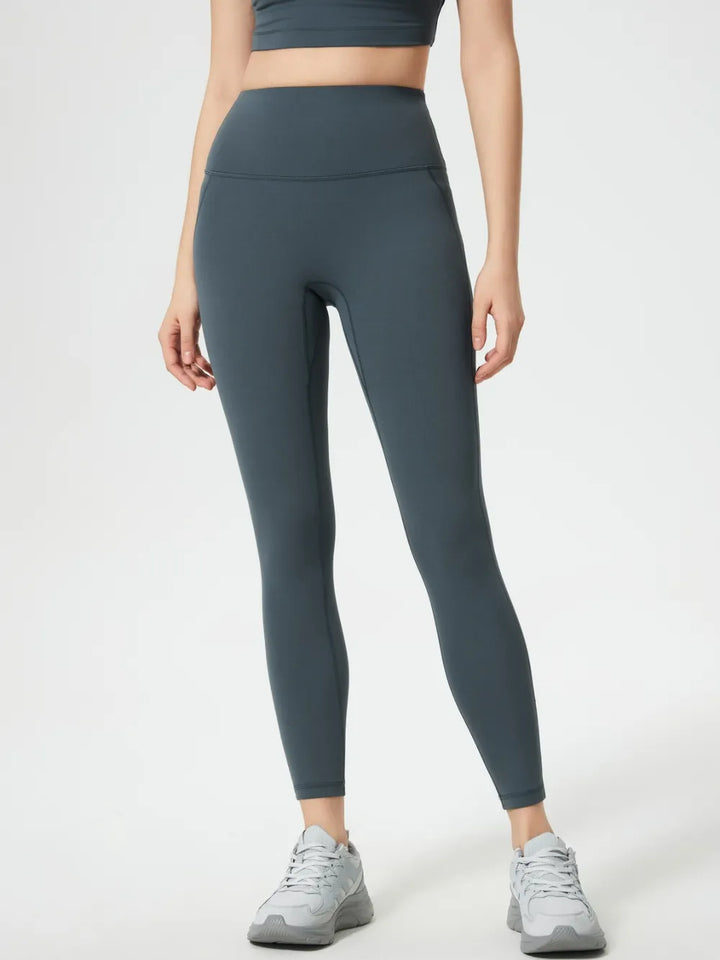 Wide waistband high-rise active leggings
