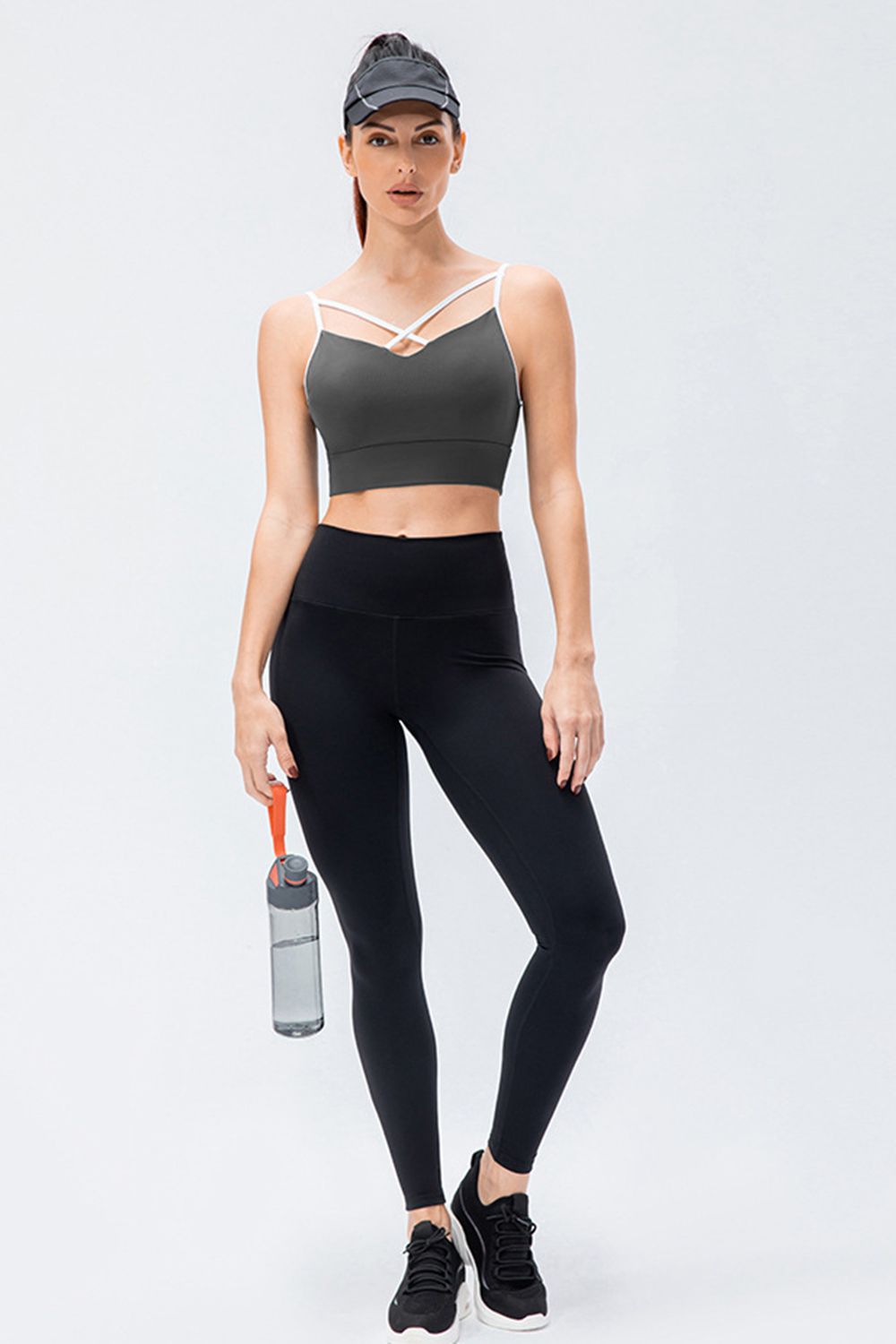 Wide waistband high-rise full-length active leggings