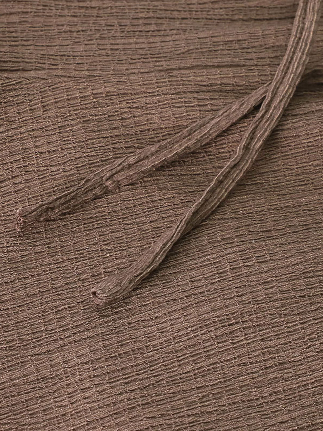 Crinkle textured wide leg pants with drawstring waist