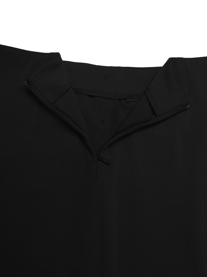 High-rise button-front midi skirt with flap pockets