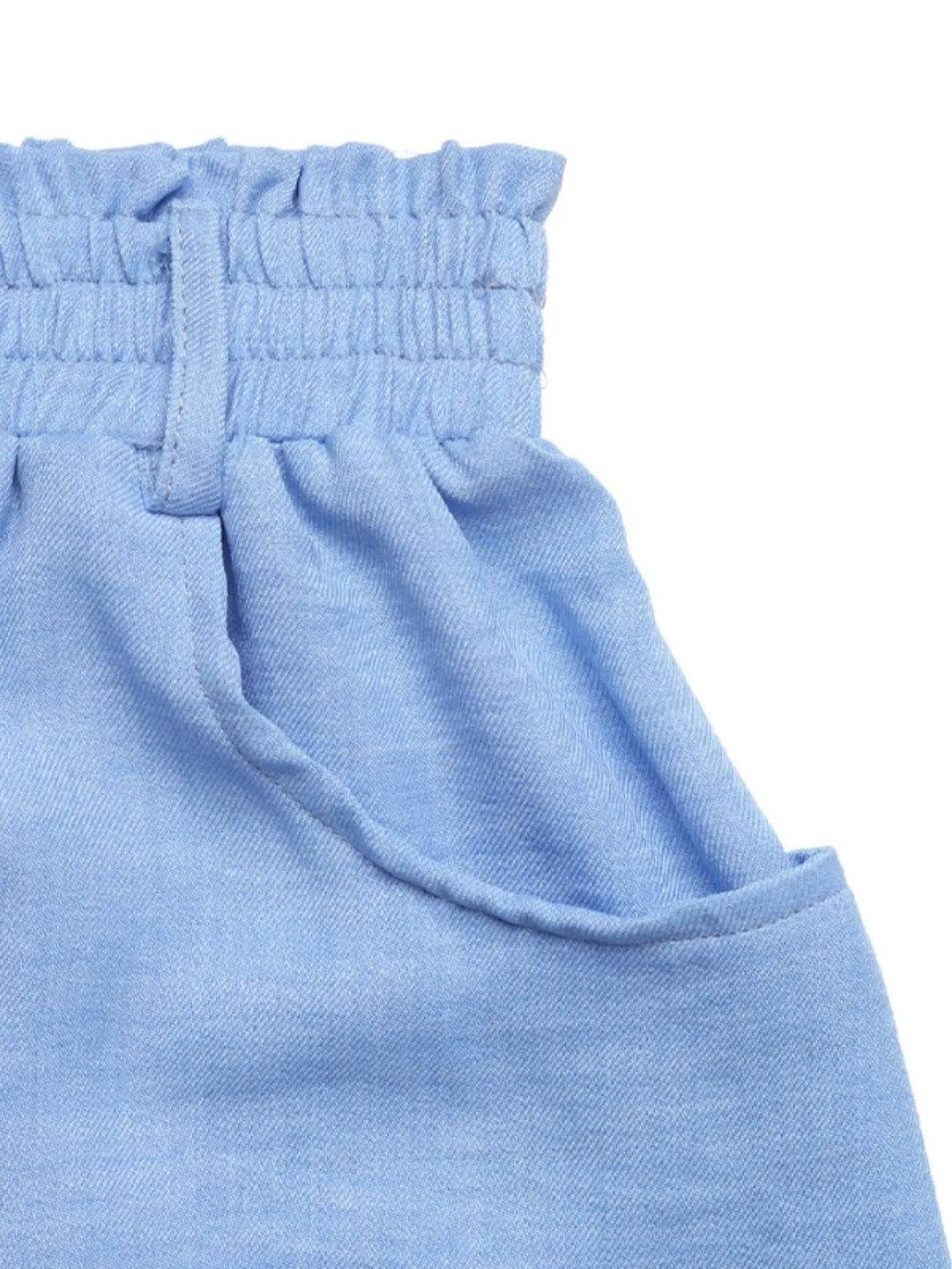 Button-front midi skirt with elastic waist and pockets