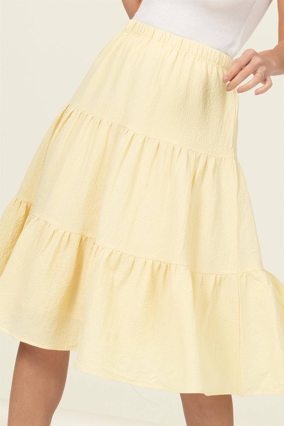 Call It a Day Tiered Midi Skirt - Azoroh
