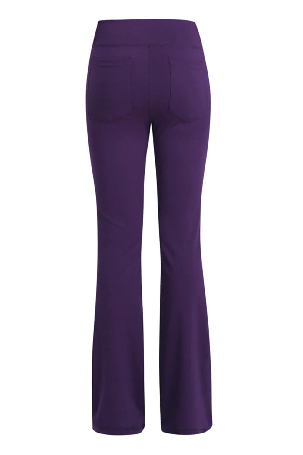 High-waisted flare yoga pants with side phone pockets