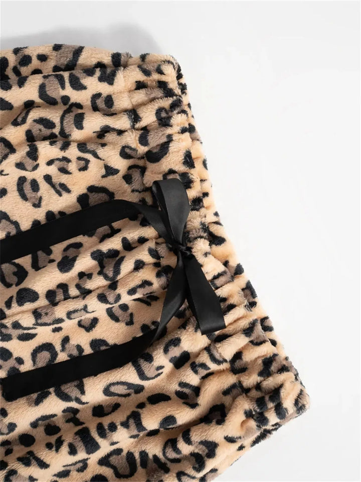 Drawstring wide-leg pull-on lounge pants