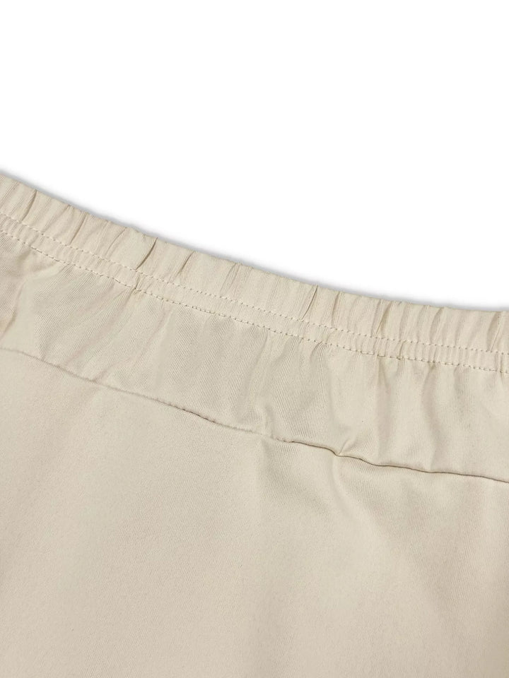 Plus size wide-leg lounge pants with patch pockets