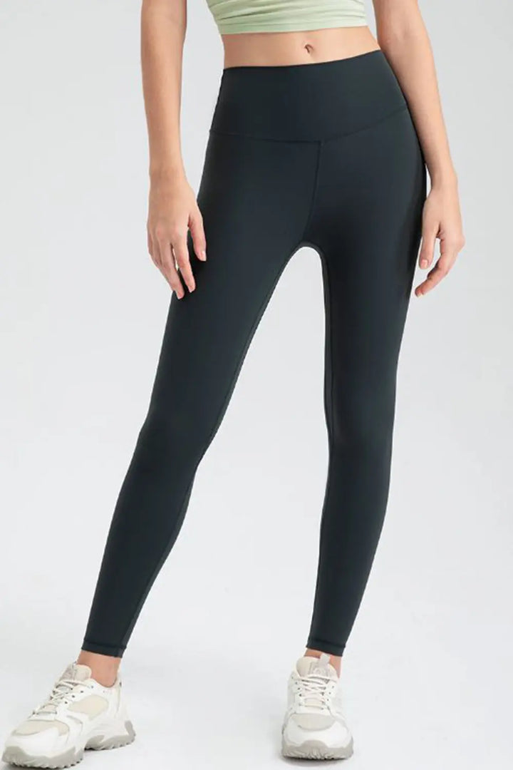 Dark Navy Wide waistband high-rise workout leggings