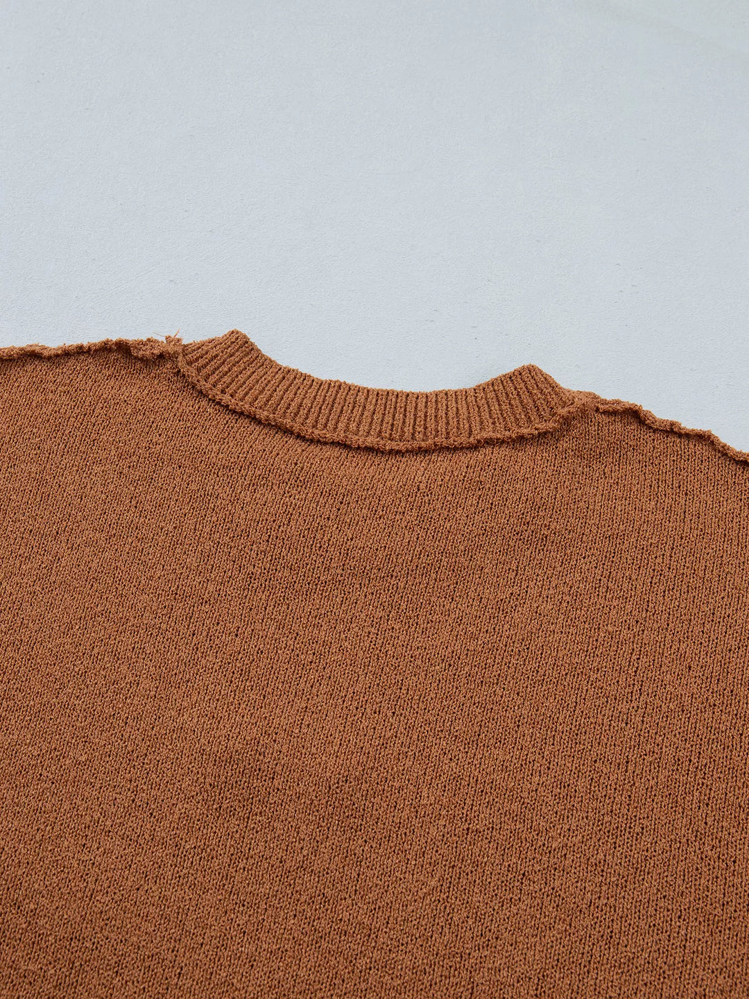 Gingerbread man embroidered drop shoulder knit sweater