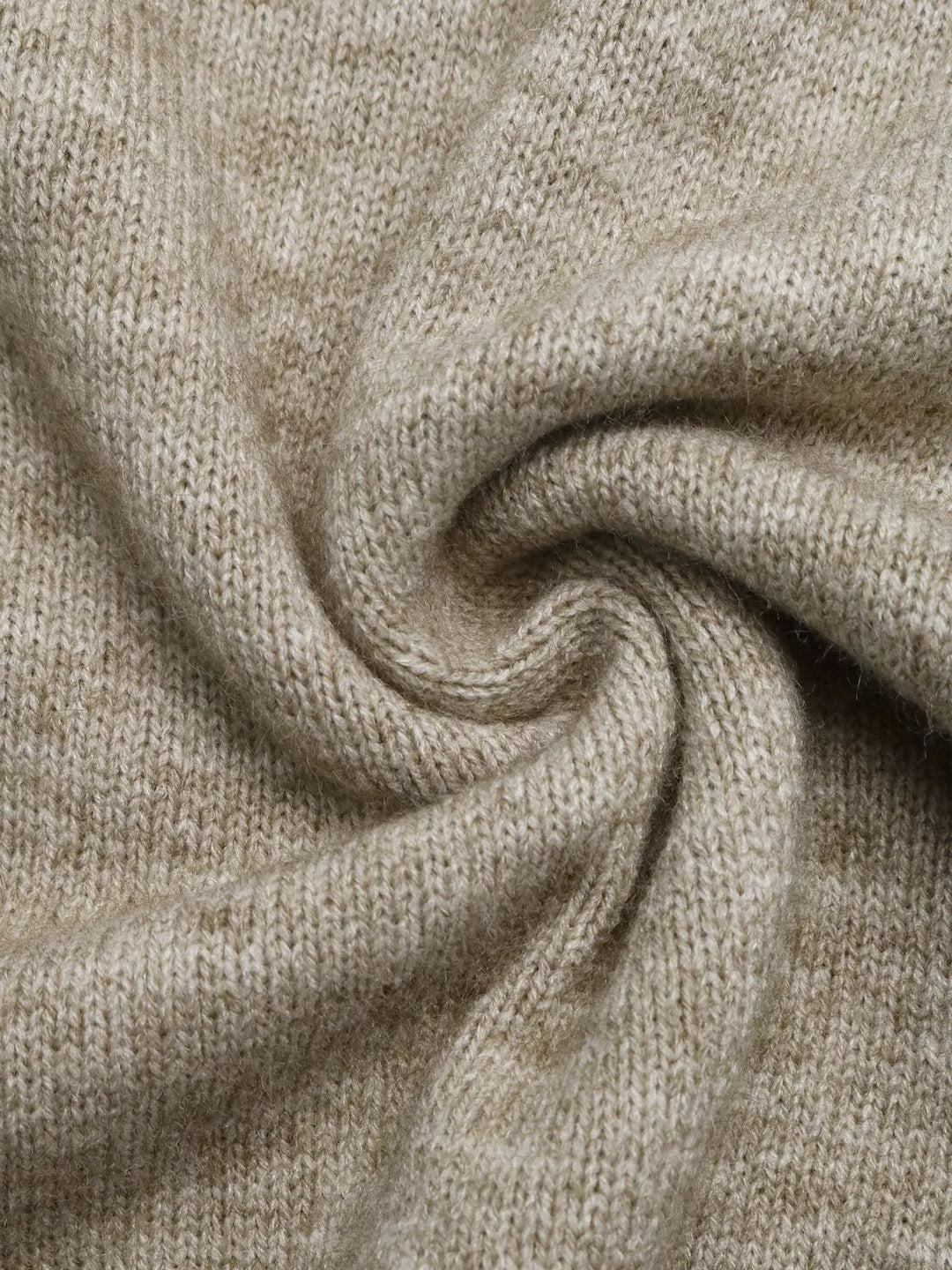 Contrast tipped mock neck sweater with ribbed trim