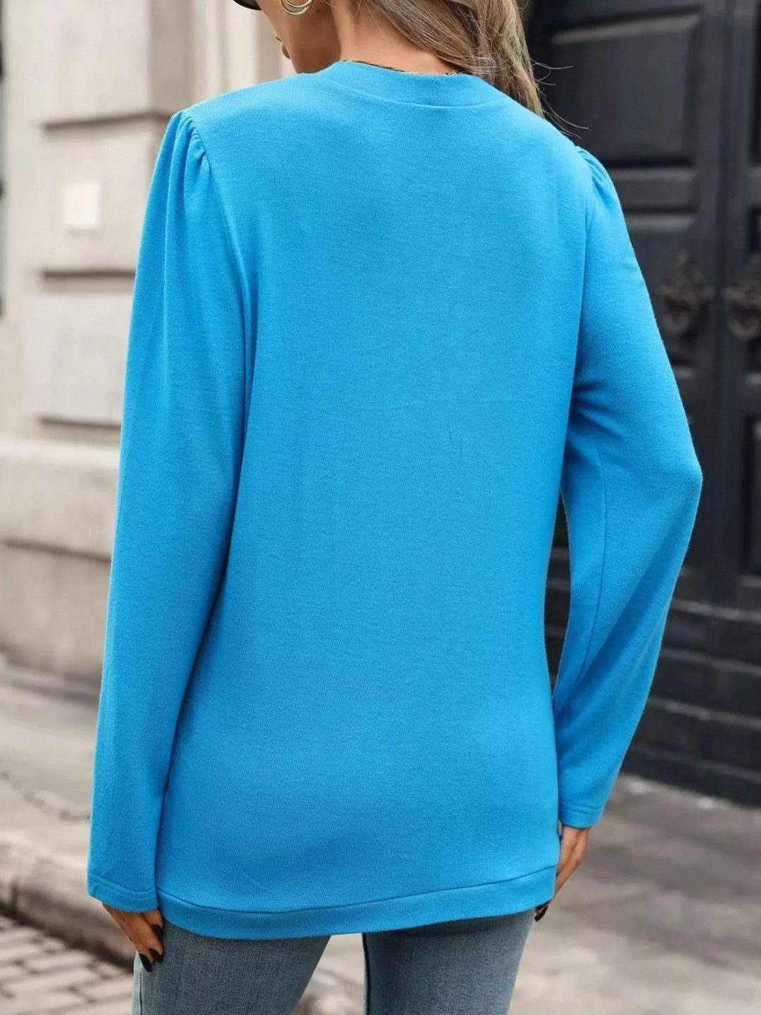 Open front collarless cardigan blazer with curved hem