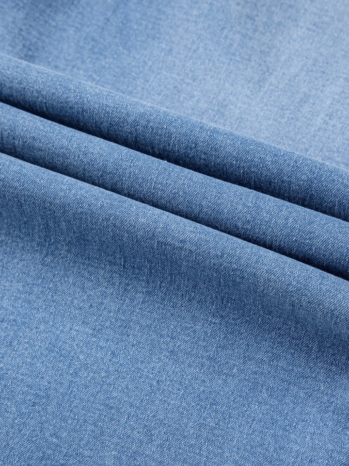 High-rise wide-leg jeans with released hem
