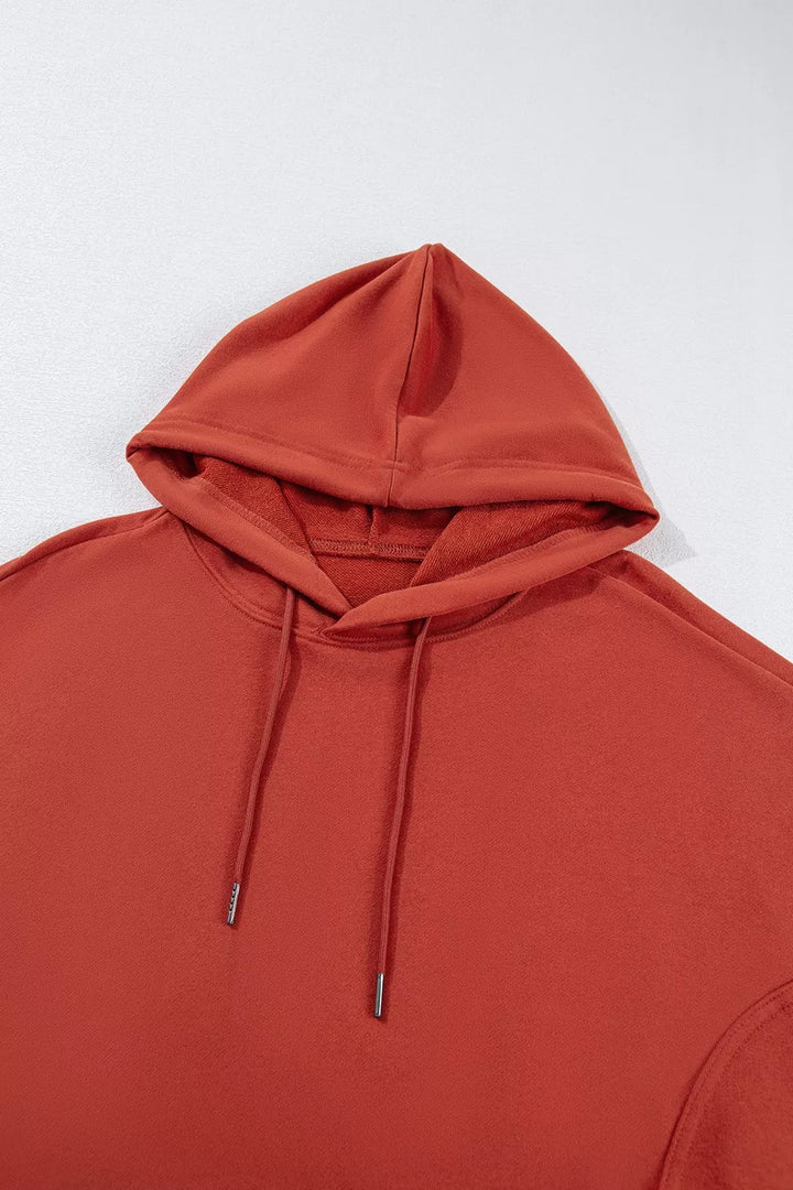 Oversized drawstring hoodie with dropped shoulders and pockets