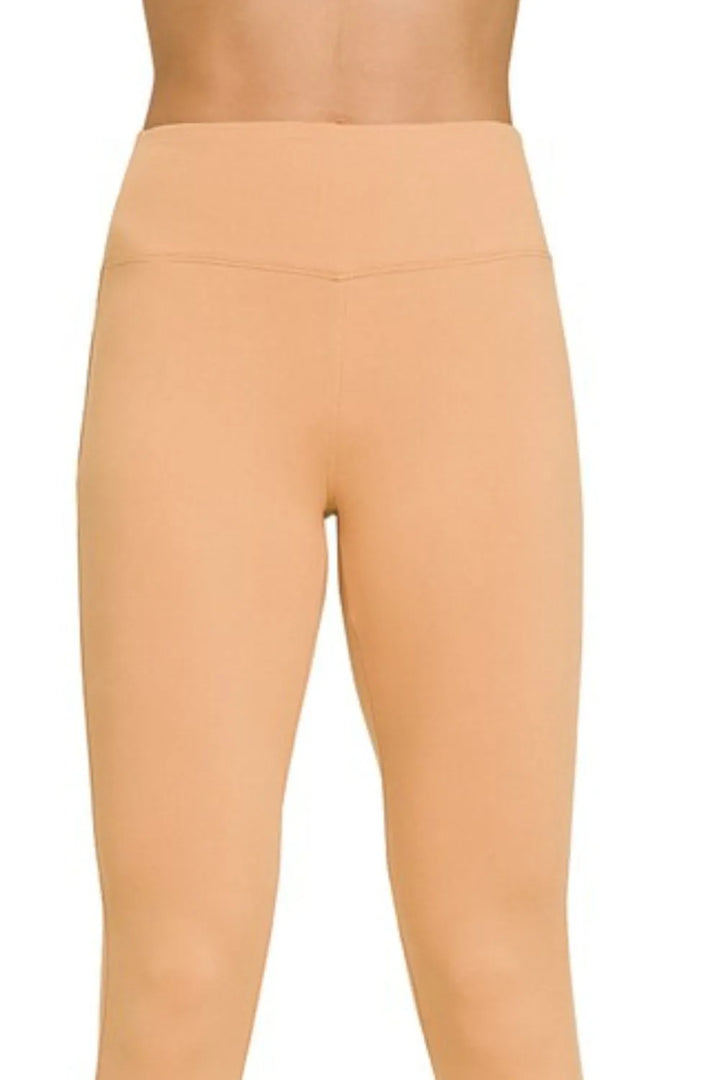 Seamless high-waisted full-length leggings