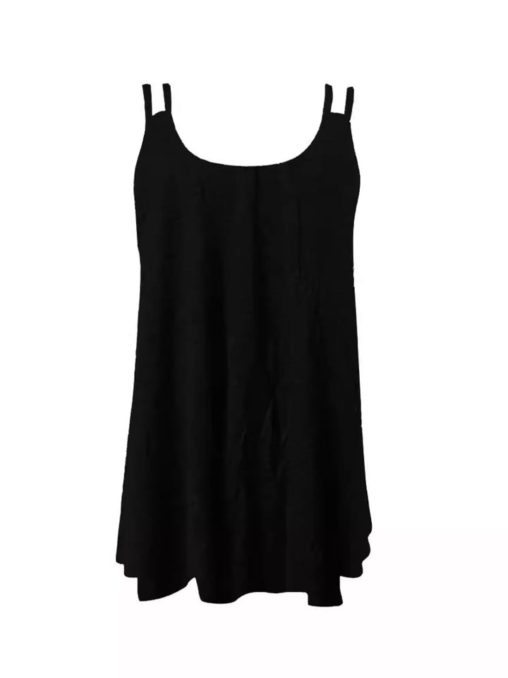 Paisley print swing tank with double straps
