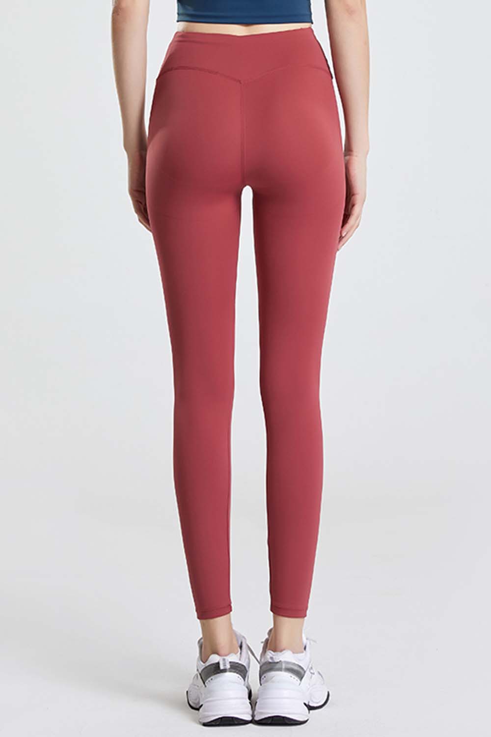 Slogan tape crossover waist cropped workout leggings