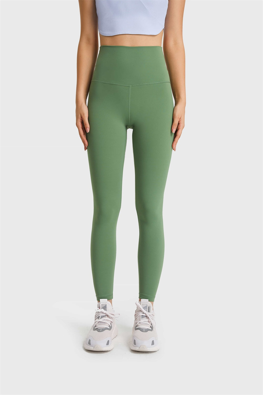 Green Buttery-soft high-waist full-length yoga leggings
