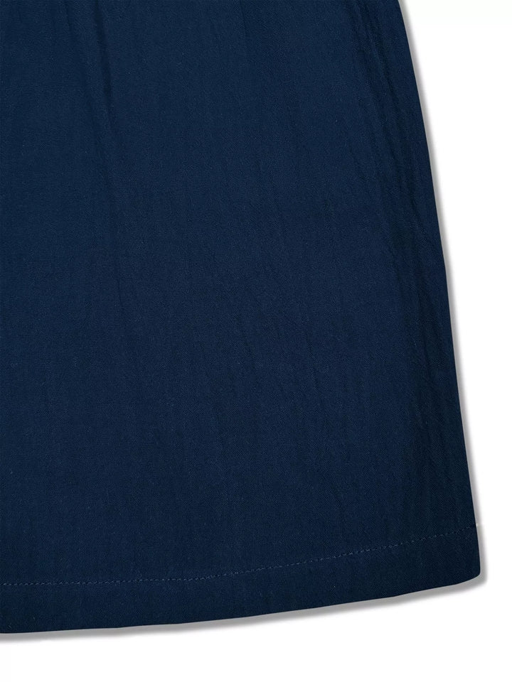 Plus-size elastic waist button-front shorts with pockets