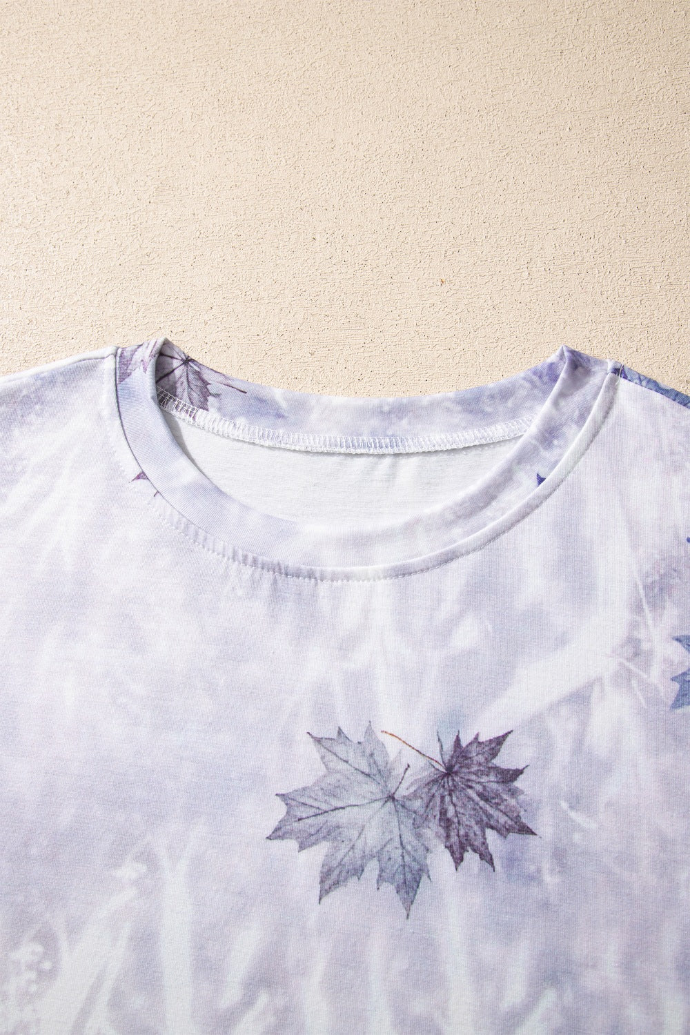 Woodland leaf camo print drop shoulder tunic tee
