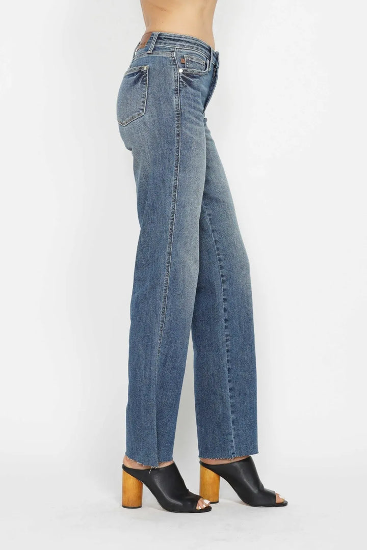 Judy Blue mid-rise straight jeans with tummy control