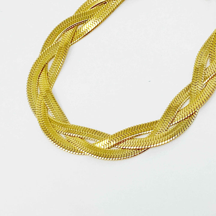 Braided Herringbone Chain Bracelet - Azoroh