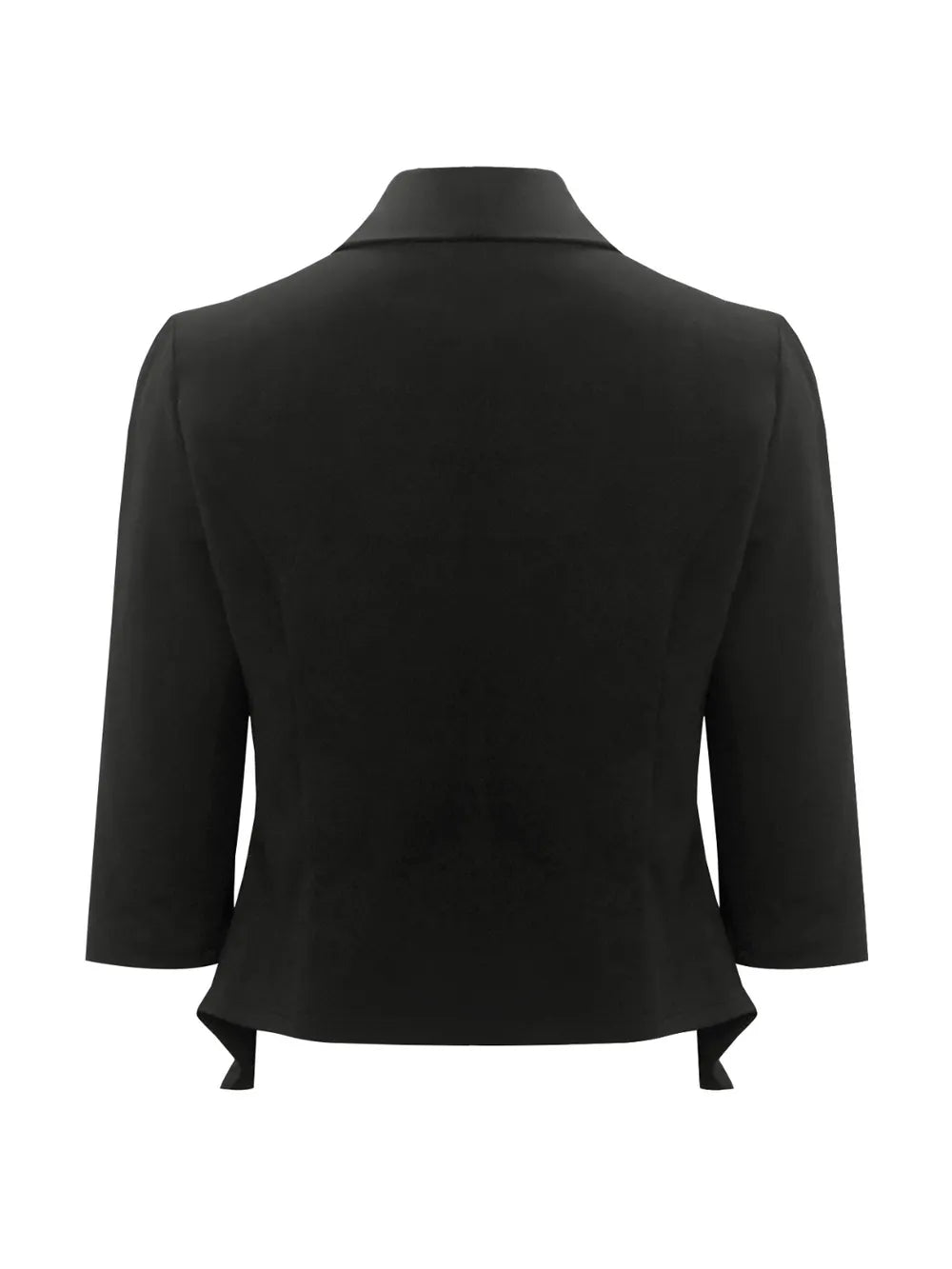 Open front shawl collar longline blazer