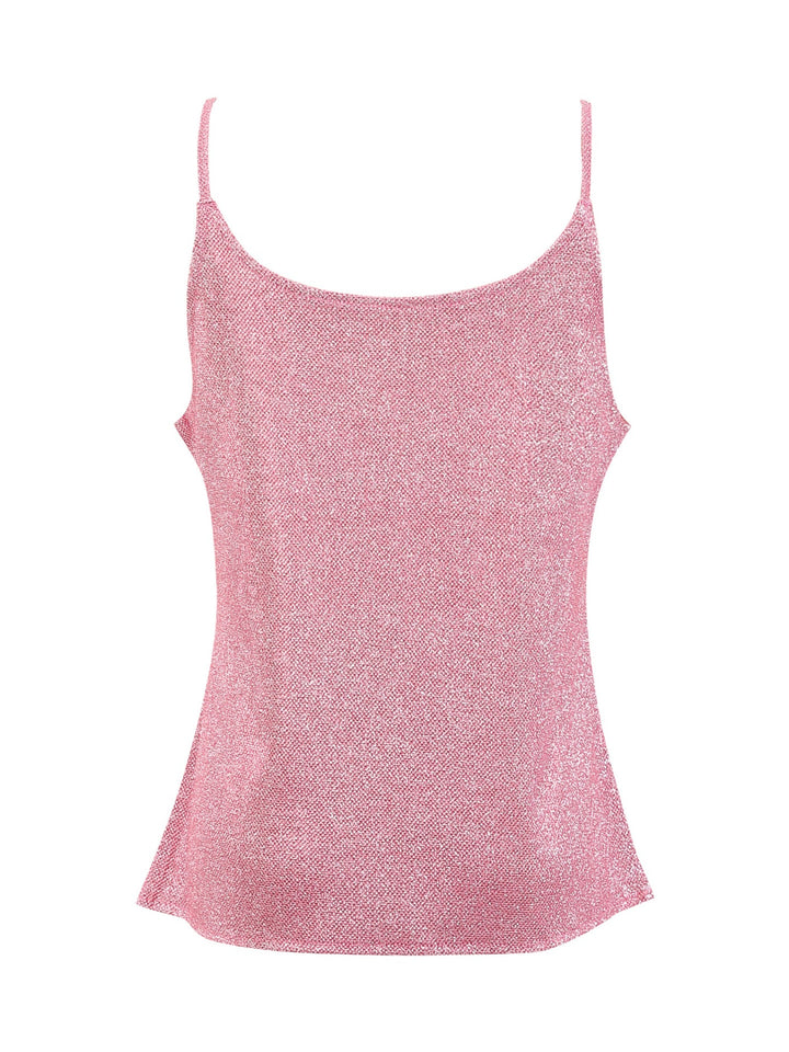 Sequin V-neck cami tank with adjustable straps