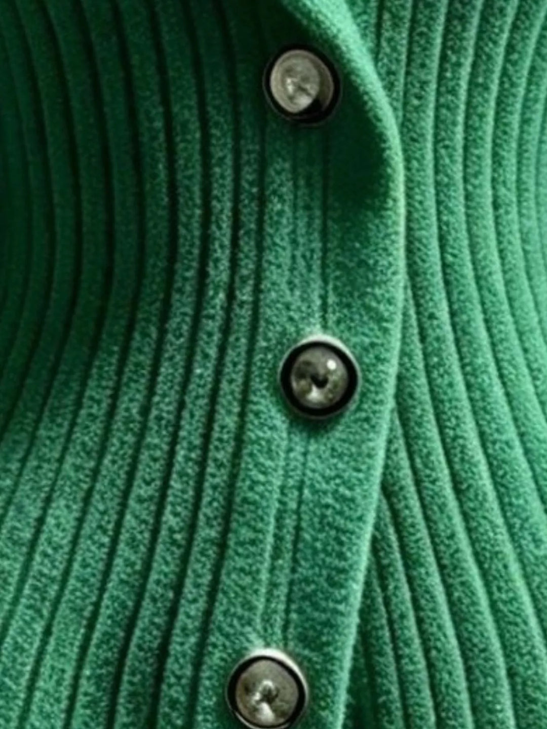 Ribbed knit shawl collar button-down cardigan