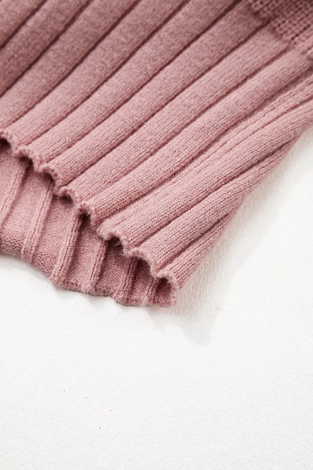 Textured knit button-front cardigan with drop shoulders