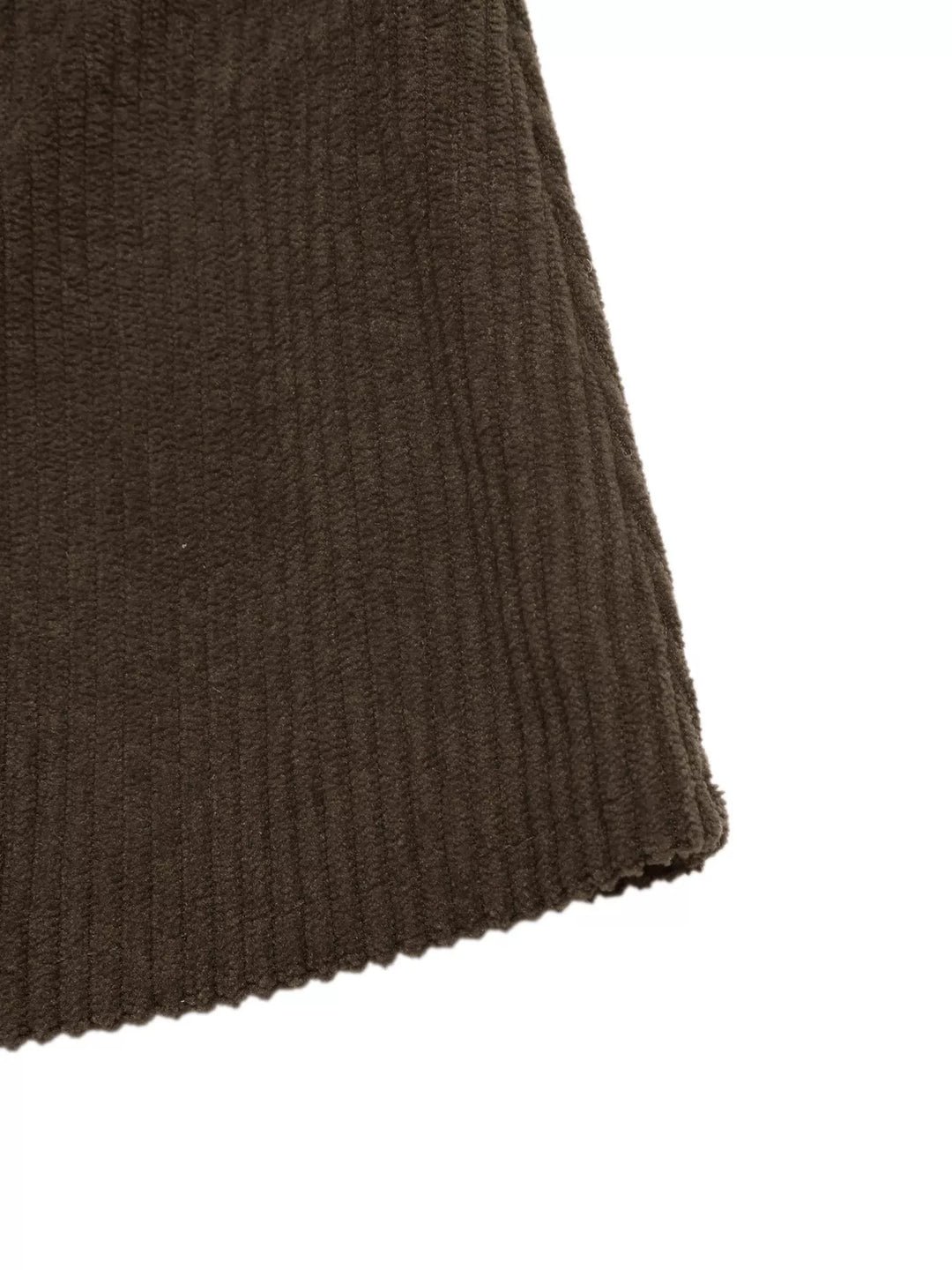 Corduroy zip-up jacket with sherpa collar and snap placket