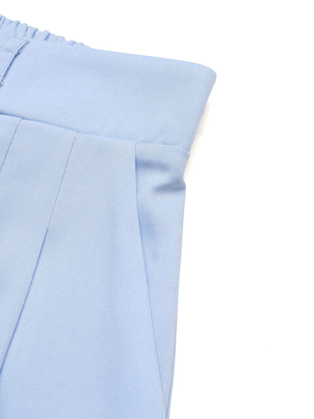 Pleated high-waisted wide-leg trouser shorts