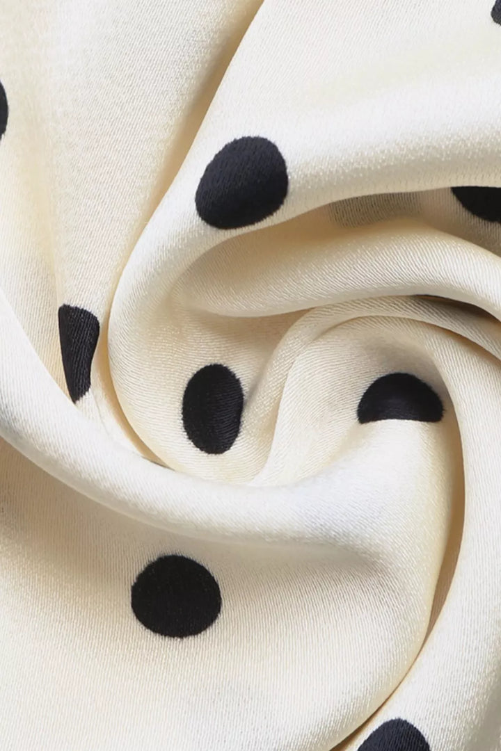 Polka dot tie-front cutout tiered maxi dress