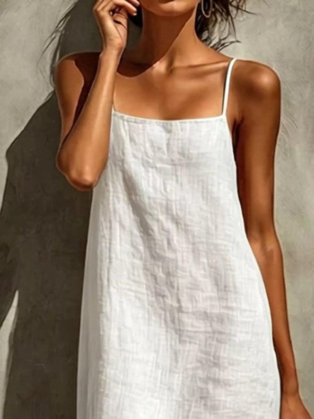 Spaghetti strap square neck relaxed maxi dress