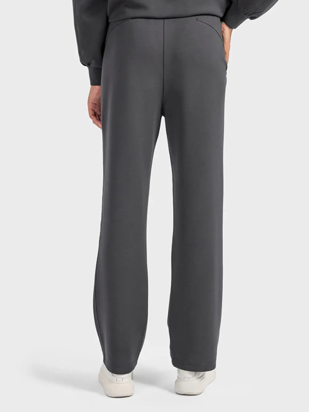 Drawstring straight leg sweatpants with pockets