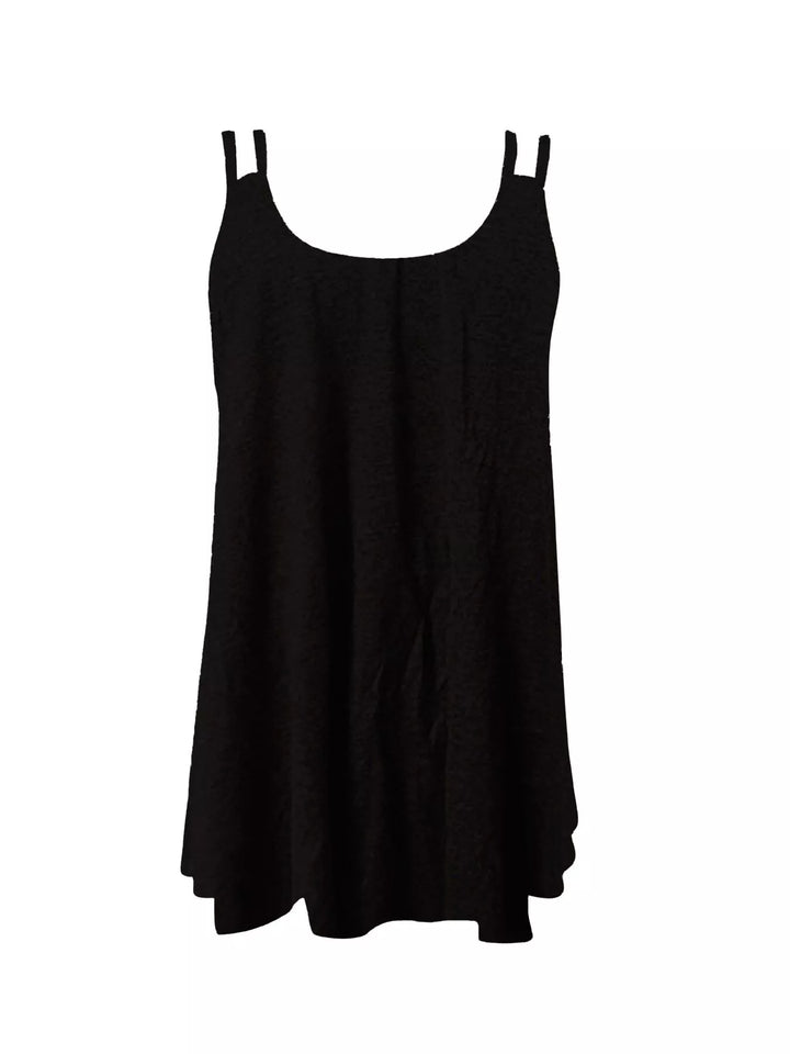 Paisley print swing tank with double straps