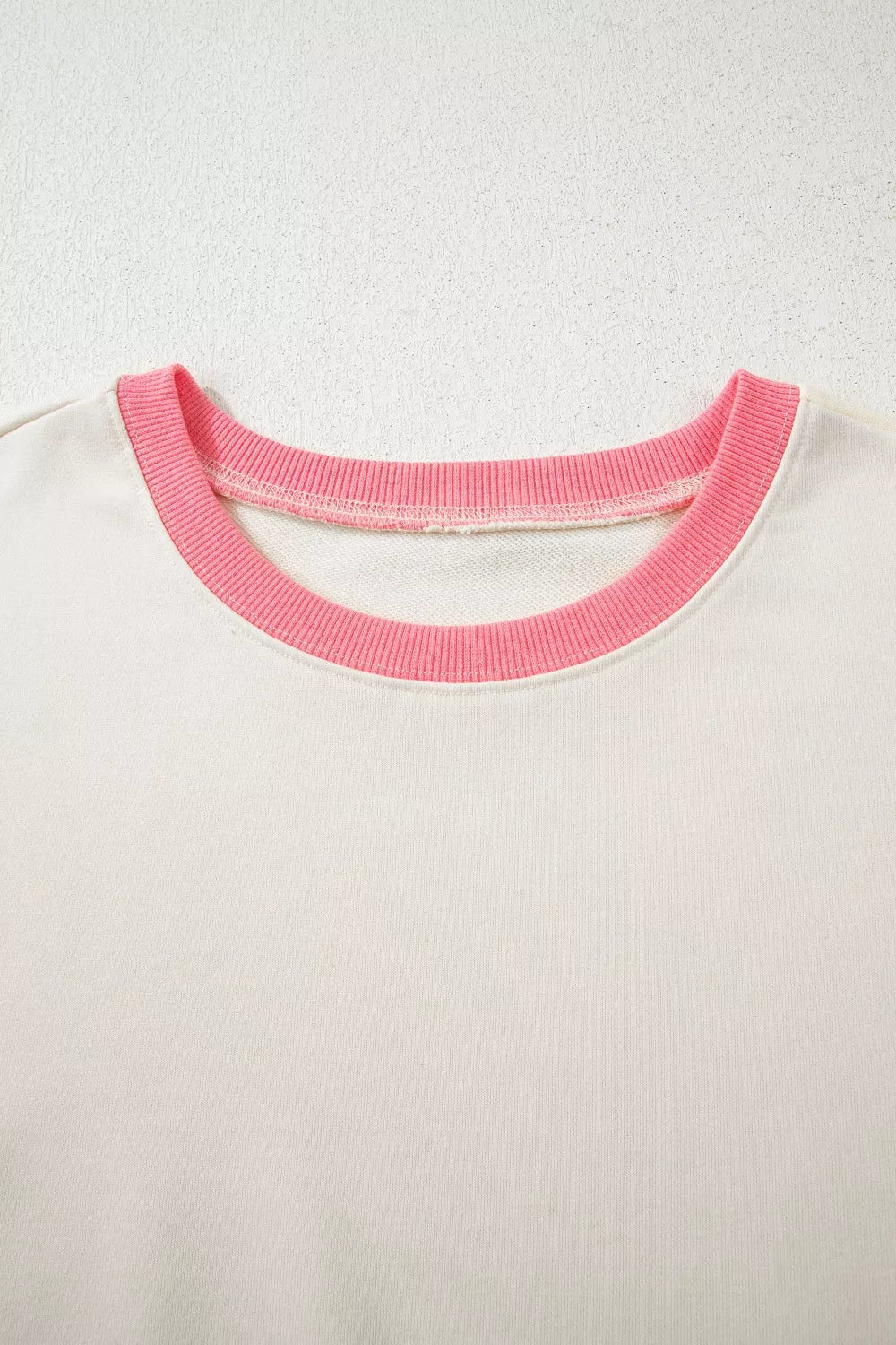 Color block striped dolman sweatshirt with side slit