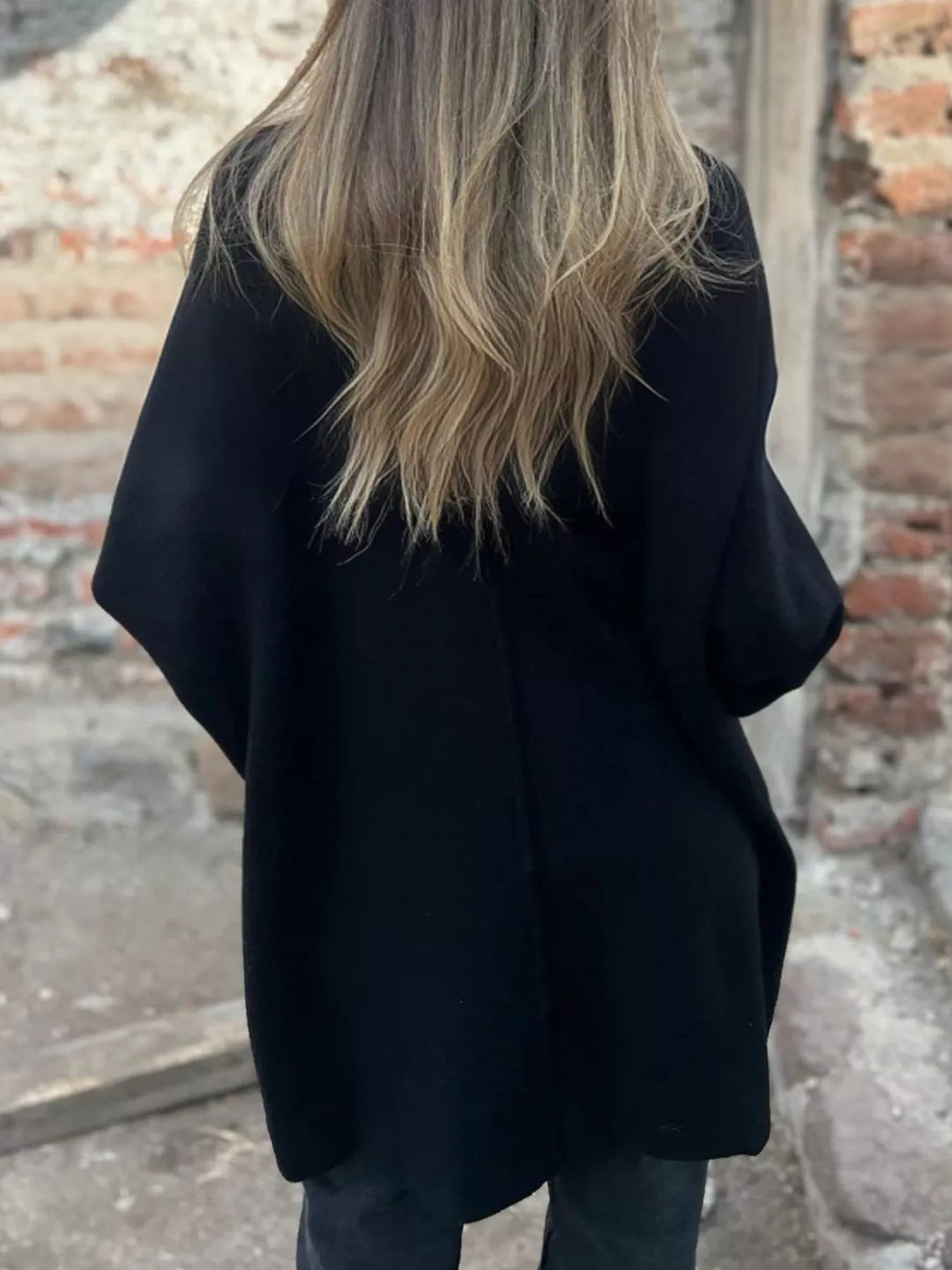 Longline button-down cardigan with patch pockets