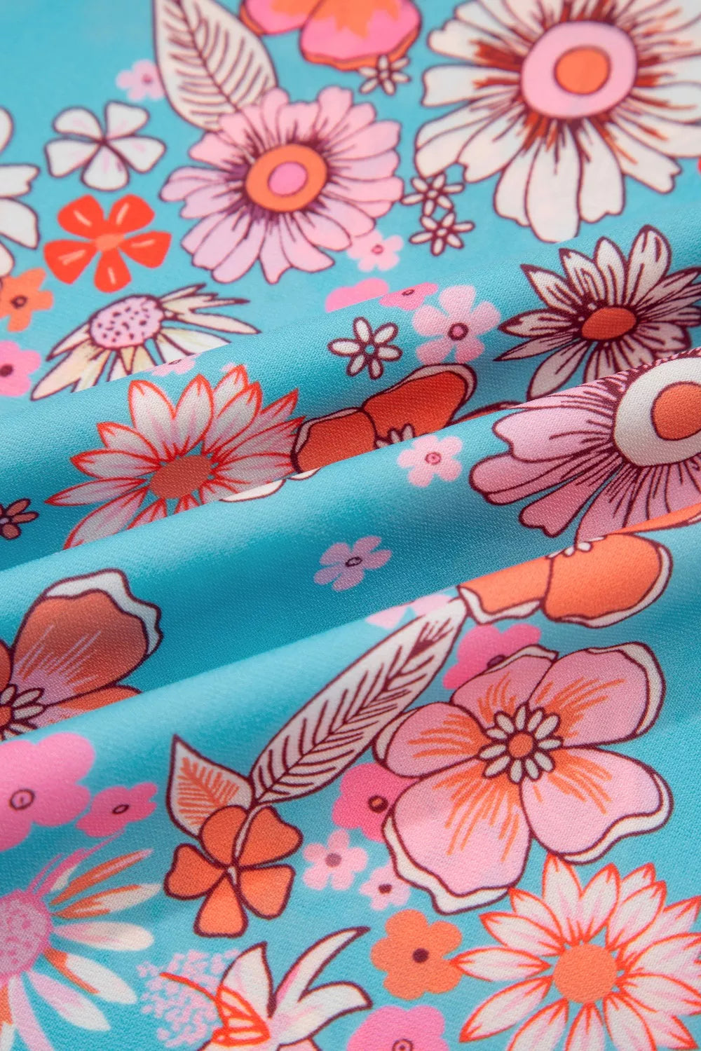 Bohemian floral print smocked spaghetti strap maxi dress